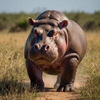 Hippo in the wilderness photo
