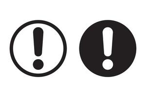 Alert icon. Warning sign and symbol. Exclamation mark in circle. vector