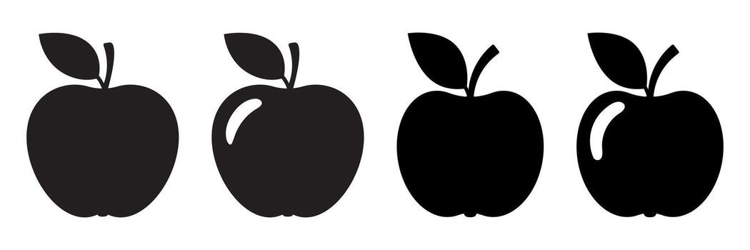 Apple icon. Apple sign symbol for web site and app design. vector