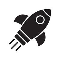 Rocket icon. Simple rocket sign. Rocket launched icon. vector