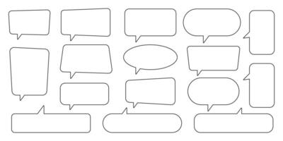 Speech bubble, speech balloon, chat bubble line art icon for apps and websites. vector
