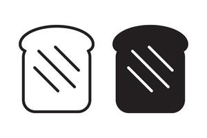 Bread slices icon. vector