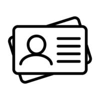 ID Card icon. Employee clerk card, driver license, Identification card, staff identification card symbol. Design for website and mobile app. vector