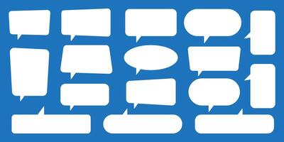 Set of speech bubbles. Speak bubble text, cartoon chatting box, message box. Blank empty speech bubbles. vector