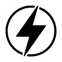 Lightning, electric power icon. Energy and thunder electricity symbol. Lightning bolt sign in the circle. vector