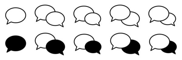 Chat icon. Talk bubble speech icon. Dialogue balloon icon. vector
