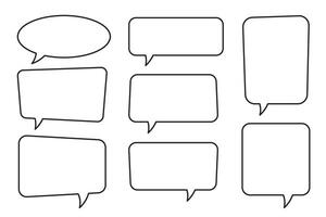 Speech bubble, speech balloon, chat bubble line art icon for apps and websites. vector