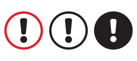 Alert icon. Warning sign and symbol. Exclamation mark in circle. vector