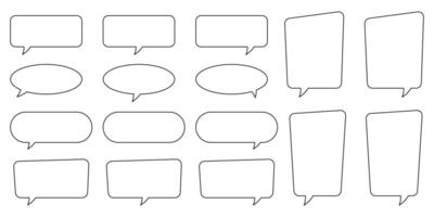 Speech bubble, speech balloon, chat bubble line art icon for apps and websites. vector