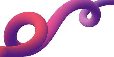 3d red-purple pipe with gradient on white background Abstract cover Modern cover presentation template for your business Futuristic banner for invitations announcement websites vector