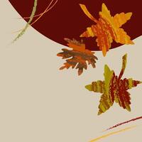 Colorful autumn background with abstract leaf texture bright colored spots and lines Dive into the cozy charm of autumn with this captivating hand drawn grunge style poster vector