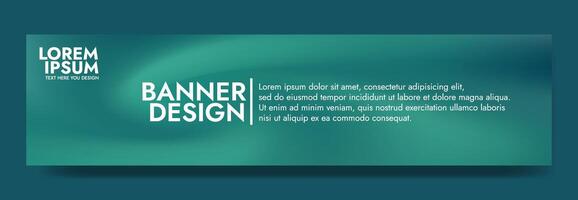 Gradient blurred banner in shades of green color. Ideal for web banners, social media posts, or any design project that requires a calming backdrop vector