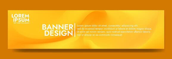 Gradient blurred banner in shades of yellow. Ideal for web banners, social media posts, or any design project that requires a calming backdrop vector