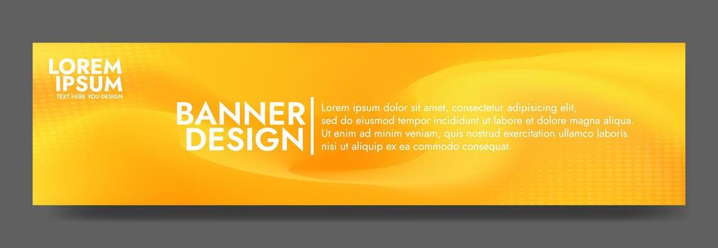 Gradient blurred banner in shades of yellow. Ideal for web banners, social media posts, or any design project that requires a calming backdrop vector