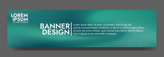 Gradient blurred banner in shades of green color. Ideal for web banners, social media posts, or any design project that requires a calming backdrop vector