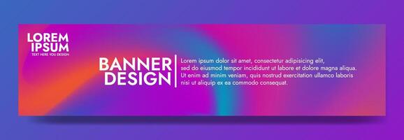 Gradient blurred banner in shades of purple blue. Ideal for web banners, social media posts, or any design project that requires a calming backdrop vector