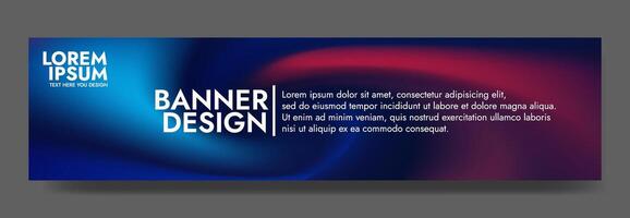 Gradient blurred banner in shades of red blue color. Ideal for web banners, social media posts, or any design project that requires a calming backdrop vector