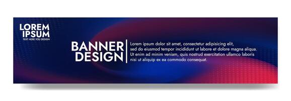 Gradient blurred banner in shades of red blue color. Ideal for web banners, social media posts, or any design project that requires a calming backdrop vector