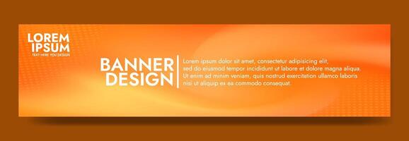 Gradient blurred banner in shades of orange color. Ideal for web banners, social media posts, or any design project that requires a calming backdrop vector
