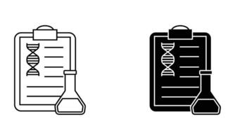 research document biotechnology experiment report icon vector