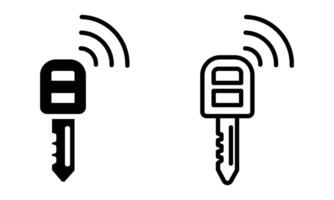 Wireless remote car key icon vector