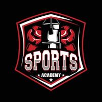 Kick Boxing and Boxing Logo Design Illustration vector