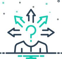 Mix icon for decision making vector