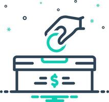 Mix icon for donate vector
