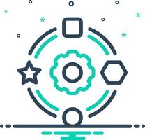 Mix icon for adaptability vector