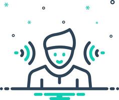 Mix icon for active listening vector