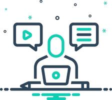 Mix icon for content creator vector