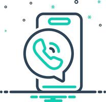 Mix icon for calling vector