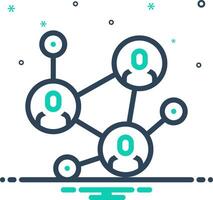 Mix icon for connection vector