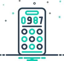 Mix icon for number vector