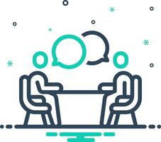 Mix icon for communication vector