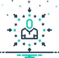 Mix icon for self promotion vector