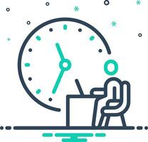 Mix icon for punctuality vector