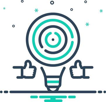 mezcla icono para problema resolviendo vector