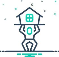 Mix icon for responsibility vector
