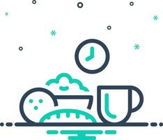 Mix icon for breakfast vector