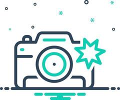 Mix icon for camera flash vector