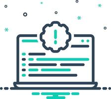Mix icon for code issue vector