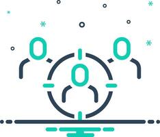 Mix icon for target audience vector