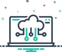 Mix icon for cloud computing vector