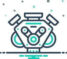 Mix icon for engine vector