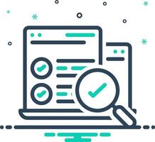Mix icon for testing vector