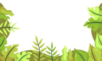 nature background with tropical leaf border vector