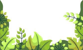 Flat abstract floral leaves background vector