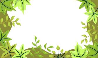 Flat abstract floral leaves background vector