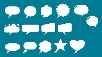 a set of speech bubbles with different shapes vector